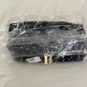 LOFT Black and White Polka Dot Pouch